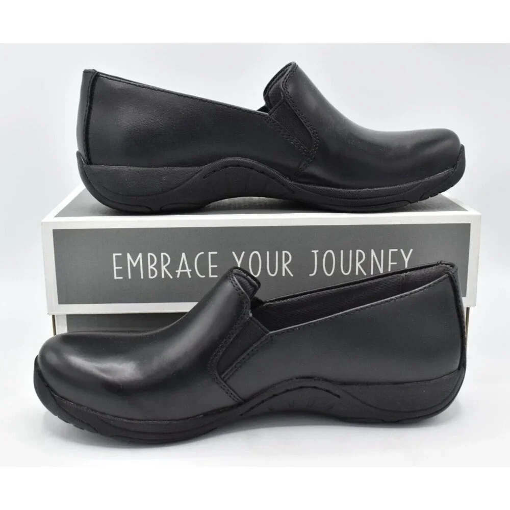 Dansko‎ Womens EU 38 US 7.5-8 Nora Black Leather Slip On Loafers Shoes Clogs